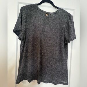 Metallic Short Sleeve Women's Top
